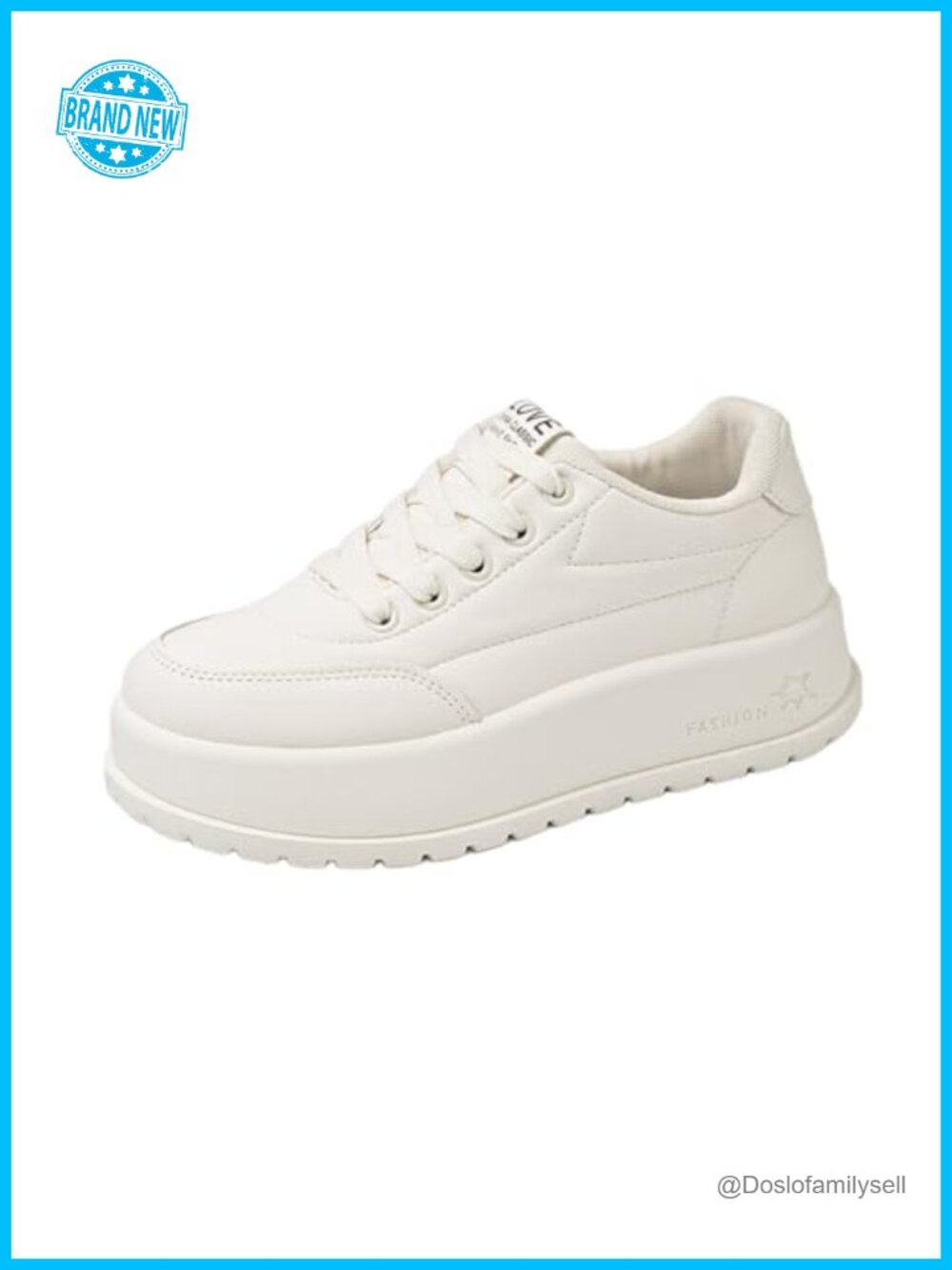 Platform Sneakers Chunky Sole Lace-Up Comfortable Casual Women's Shoes